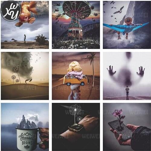 Life Scenery Diamond Art Kits for Adults Diamond Painting Accessories Diamond Mosaic Full Round Square Diamond Embroidery