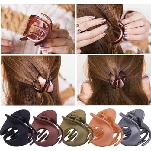 Oaoleer Vintage Non Slip Irregular Hair Clamps Claw For Women Girls Simple Acrylic Hair Clips Hairpins Fashion Hair Accessories