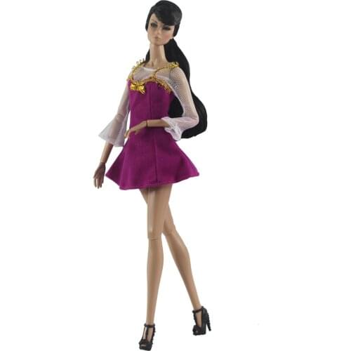 1/6 Doll Clothes Fashion Daily Wear Casual Outfits Rose Red Suspender Skirt Doll Accessories Clothes For Barbie Accessories