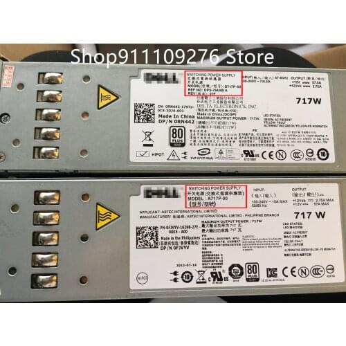 Original Disassemble PSU for DELL R610 MAX 717W server redundant power supply D717P-S0 A717P-00