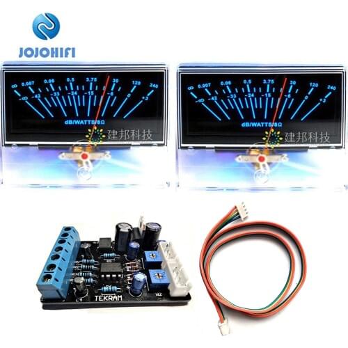 2pc P-97 VU Meters + 1pc Driver Board High-precision Tube Amp Preamp VU DB Power Peak Level Meter Sound Pressure Strap backlight