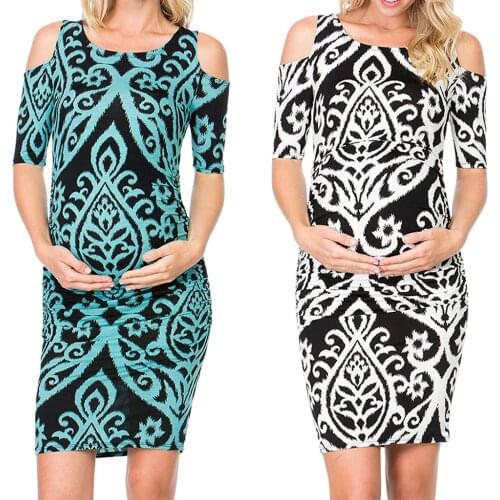 Maternity Dresses Summer 2020 Print Straps Sexy Casual Sundress Pregnancy Dress Pregnant Breastfeeding Clothes Ropa De Mujer