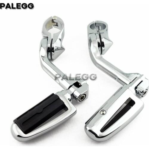 Motorcycle Foot Pegs Highway Pedals Footrest 32mm 1-1/4" Footrest Mount Kits For Harley Touring Road Electra Street Glide FLHR