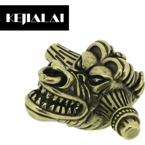 KEJIALAI Lion Head Skull Skeleton Charm Connector Pendant for Jewelry Making Accessories Gold Rose Gold Color Vintage