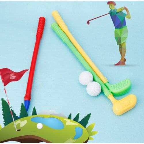 Sturdy Mini Golf Sports Game 3 Clubs+3 Ball Golf Club Toys Outdoor Toy Kids