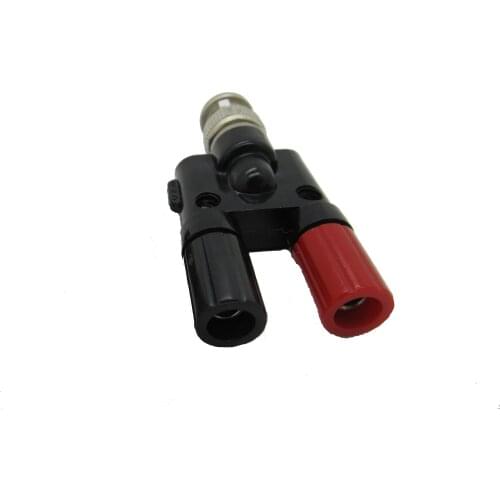 Drop Shipping Metal+Plastic BNC Female Plug To Two Dual Banana Jack RF Adapter Connector wholesale