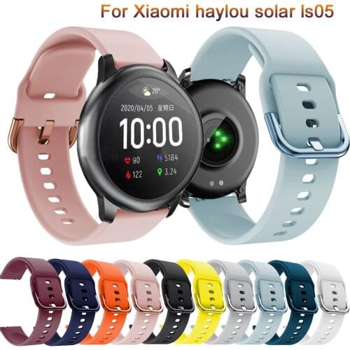 Soft silicone 22mm Watchband strap For Xiaomi Haylou solar ls05 original Smart Wristband Bracelet For Xiaomi Haylou Solar Correa