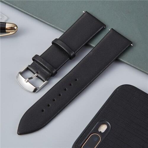 Soft Genuine Leather Watchband 16mm 18mm 20mm 22mm Ultra-thin Straps Men Women Bracelet Casual Watch Strap for DW