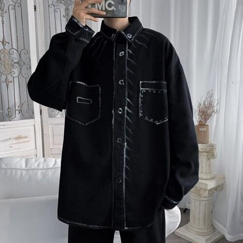 VERSMA Japanese Harajuku Graffiti Printed Retro Shirt Men Women Long Sleeve Vintage Streetwear Hawaiian Shirts Men Dropshipping