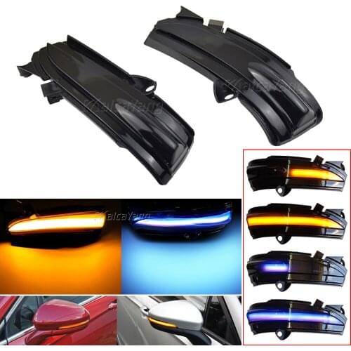 2pcs LED Dynamic Turn Signal Side Wing Rearview Mirror Blinker Indicator For FORD MONDEO 2014 2015-2018 MKV 5 Sequential Light
