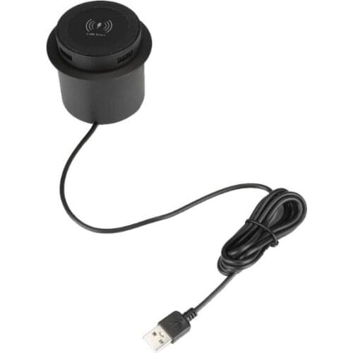 Universal Fast Wireless Charger QI Charging Furniture Desktop Hidden Embedded Table Pad for iPhone Samsung Cellphones Qi-enabled