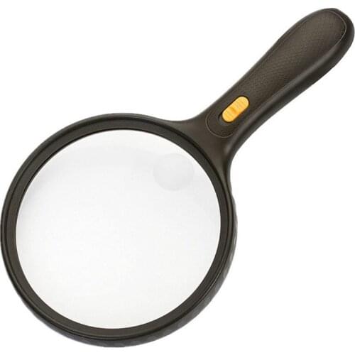 1.8 times 5 times old peoples gift reading magnifier large 138mm double lens hand held with LED lamp