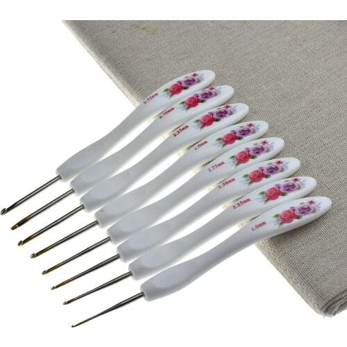 Needle Crochet Hooks knitted set 8pcs/set Ergonomic Knitting Needle Smooth Weaving Loom crochet needle set DIY Sewing Accessory