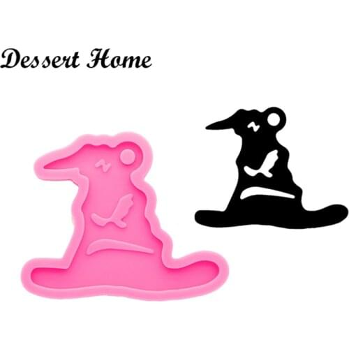 DY0338 Bright Witch hat Mold Resin Craft, Silicone Mould for Epoxy Resin, Keychain Molds, DIY Resin jewellery making