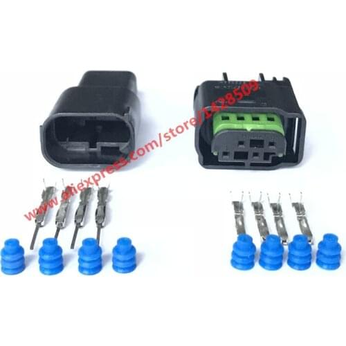 10 Sets 4 Pin LPG Converter Automotive Harness Connector 1-967640-1 / 8E0 971 934 / 968399-1 Female Male For VW AUDI BMW