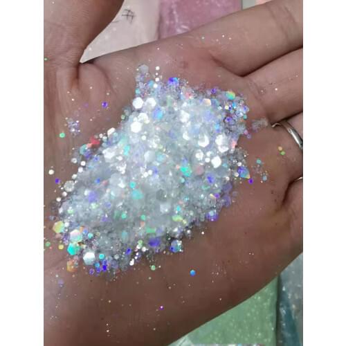 50g/Pack Laser Nail Art Glitter Sequins Powder For Nail Art Gradient Decoration Nail Holographic Symphony Fantasy Glitter Te#038