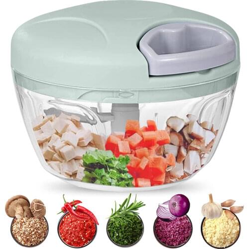 500/900ML 2021 new style Multifunction High Speed Design Vegetable Fruit Twist Shredder Manual Meat Chopper Garlic Cutter