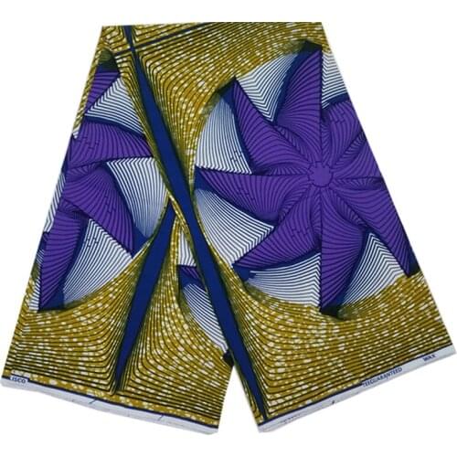 6 Yards Dress Material For Sewing 100%Cotton High Quality African Ankara Real Wax Prints Fabric Veritable Breathable V-L 7-24