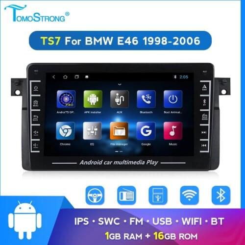 2 Din Android Autoradio player car stereo For BMW 3 Series E46 M3 318/320/325/330/335 1998-2005 WIFI USB GPS SWC Navigation