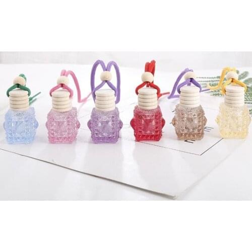 Car Perfume Bottle for Essential Oils Auto Ornament Perfume Pendant Hot Hanging Glass Bottle Air Freshener bottle F20172765