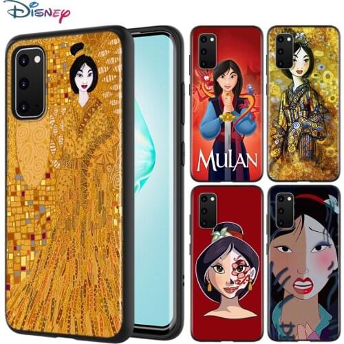 Black Cover Mulan Princess For Samsung Galaxy A01 A11 A12 A21 A21S A31 A41 A42 A51 A71 A32 A52 A72 A02S Soft Phone Case