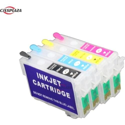CISSPLAZA 4pcs T2001 empty Refill ink cartridges compatible for epson XP-200 XP-300 XP-400 XP-100 WF-2520 WF-2530 WF-2540