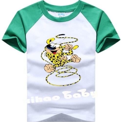 Kids T-shirt Sur la piste du Marsupilami Print T Shirt Baby Boy Funny Short Sleeve Clothes Summer Children Casual Girls Top Tees