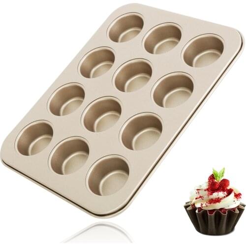 PHABULS Doughnut Pan For Baking Non-Stick Coating Mini Donut Muffin Cake Maker Carbon Steel Bakeware Mixed Style Mold