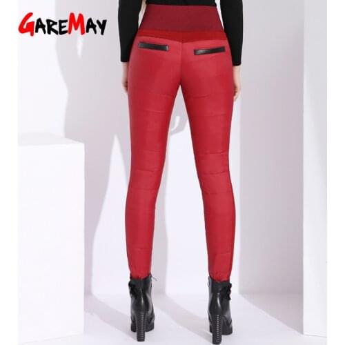 Garemay Female Women Winter Pants Autumn 2020 Casual Warm Pants Womens Trousers Classic Elastic Waist Large Size Skinny Fashion