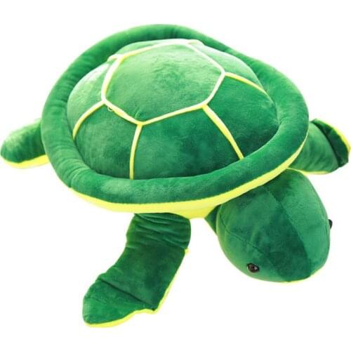 Dorimytrader pop simulation animal turtle plush doll stuffed soft green tortoise toy animals pillow gift for kids 80cm 31inch