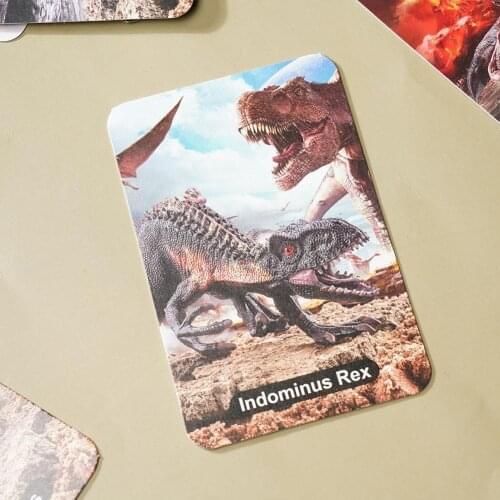16pcs/set English Dinosaur Cards Childrens Cognitive Game Kids Battle Toy Gift Toys Fun Cards Dinosaur Collection Card D8R9