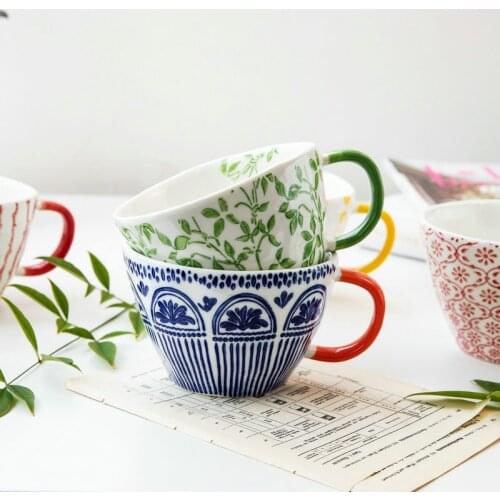 Handmade Irregular Shape Ceramic Mugs Nordic Breakfast Drink Coffee Tea Milk Water Cups Kitchen Office Tableware New Home Decor