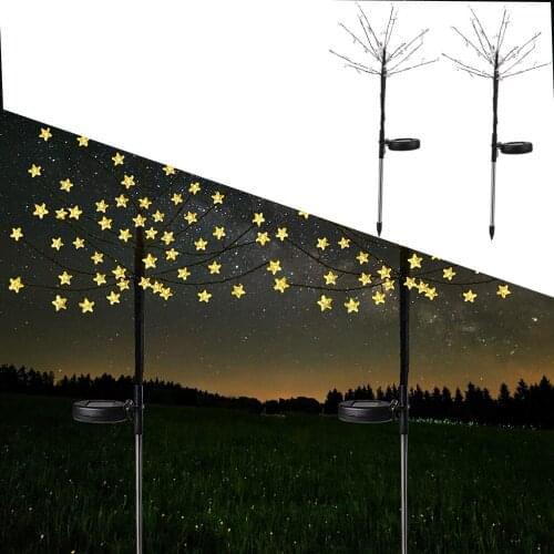 Creative Star Tree Garden Solar Night Lamp Outdoor LED Garden Lawn Patio Pathway Solar Powered Light for Lawn Yard Decor