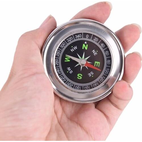 60mm Metal Stainless Steel Mini Handheld Portable Compass Student Climbing Hike Gift Navigation for Outdoor Activities