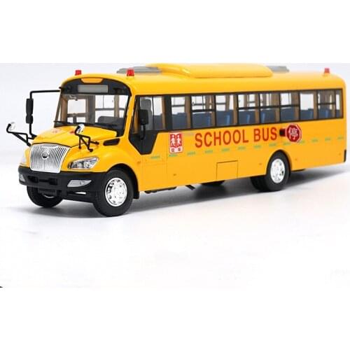 1/42 Metal Alloy Die-casting Simulation Car Model Yutong Original American School Bus Adult Collection Childrens Toy Gift