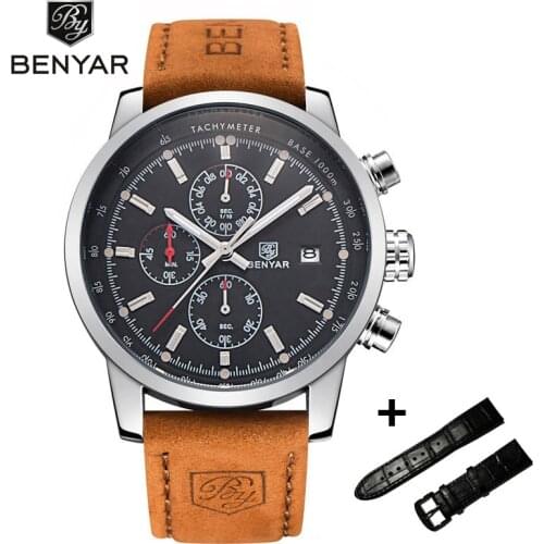 BENYAR Watches Men set Luxury Brand Quartz Watch Fashion Chronograph Watch Reloj Hombre Sport Clock Male Hour Relogio Masculino