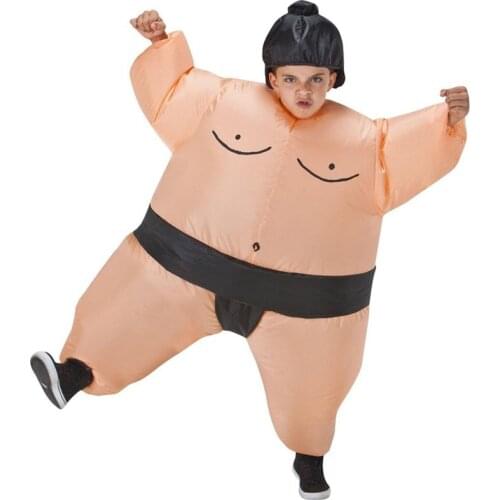 Fan Operated Inflatable Kids Sumo Suits Costume Sumo Wrestling Suits Outfits Halloween Purim Costumes Party Christmas Gift