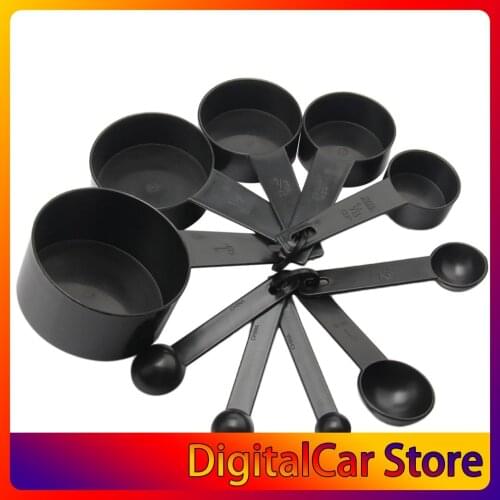 New 10pcs/set Durable Plastic Measuring Cups Household Measuring Scoop Ergonomic Handle Kitchen Measurement Tool