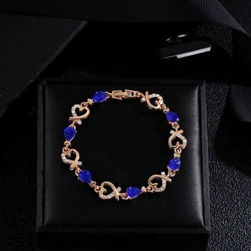 New Popular Ladies Heart Bracelet Gift Charm Party Hollow Crystal Bracelet Women Flower Popular Diamond парные браслеты для пар