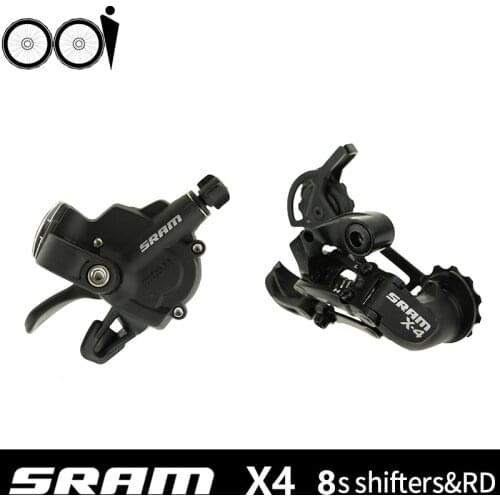 Original SRAM X4 1X8 8 Speed Grouset Trigger Shifter Lever Display Window Rear Derailleur Cage Diverter MTB Bicycle Bike Kit