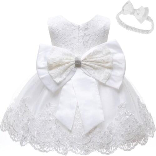 2021 New Newborn Baby Girls Wedding Party Dress Kids Lace Dresses For Baby 1st Birthday Dress Infant vestidos