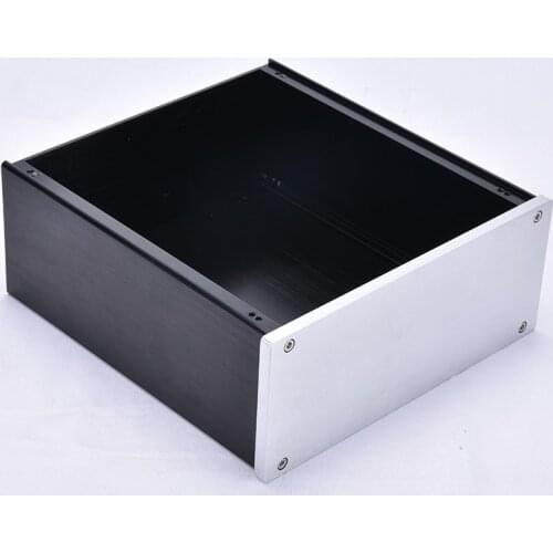 KYYSLB 219.5*90*228mm Full Aluminum Amplifier Chassis Box DIY Enclosure JC229 Short Blank Version Front Chassis Amplifier Case