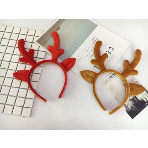 Cute Reindeer Headband Children Girls Halloween Hair Band Headband Deer Antlers Christmas Party Headband Costume Headdress