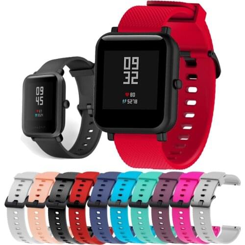 20mm Silicone Strap For Huami Amazfit Bip S/U/U Pro Smart Watch Band Bracelet For Amazfit GTR 42mm GTS 2 Mini Wrist Accessories