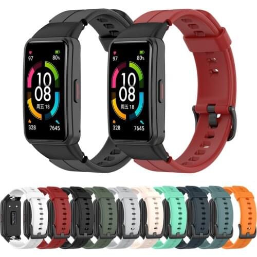 For Huawei Band 6 Replacement Watch Strap Soft Silicone Bracelet Watchbands For Honor Band 6 Sports Colorful Strap Accessories