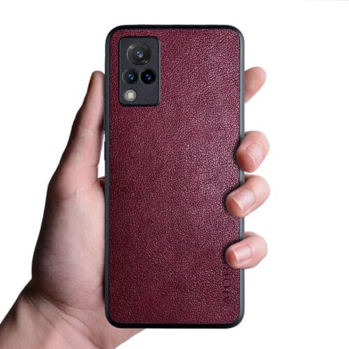 Luxury Phone Case for Vivo V21 slim premium PU leather funda coque capa Business Style case cover for Vivo V21 5G