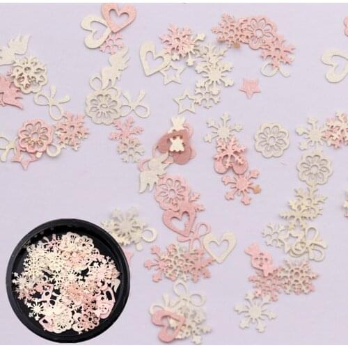 New Christmas Color Nail Art Stick Velvet Snowflake Christmas Tree Nail Sticker Composition Festival Nail Print Decoration
