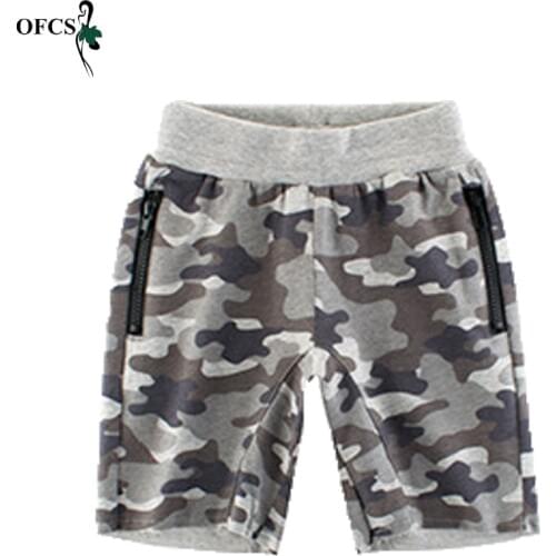 Shorts Boys Camouflage Sport Summer Casual Cotton Short Pant Teen Kids Elastic Waist Beach Short Children Trousers 2-10 Years