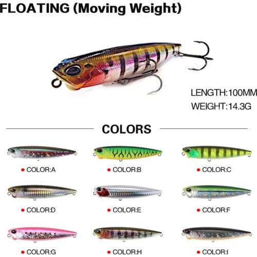Hard Lures For Fishing 65mm/100mm Floating Pencil Minnow Lures Topwater Artificial Bait Swimbait Crankbait Fishing Gear