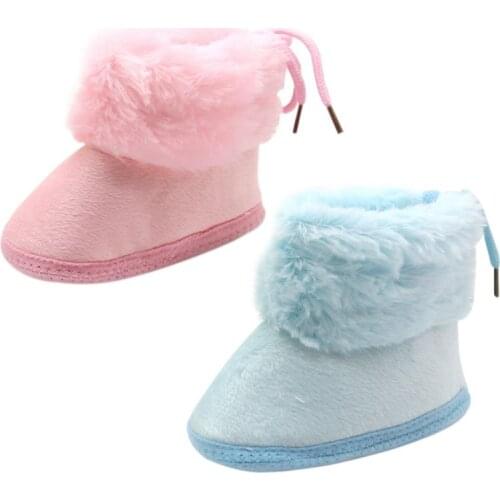 Free Shipping Baby Girl Winter Warm Snow Boots Soft Soled Kids Boys Crib Non-Slip Shoes 0-18M